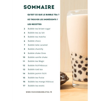 Ebook 15 recettes de Bubble tea